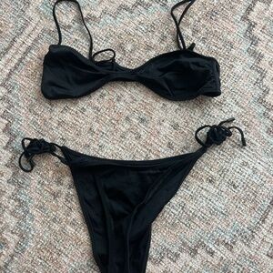 Black Women's Traingl Bikini Set
